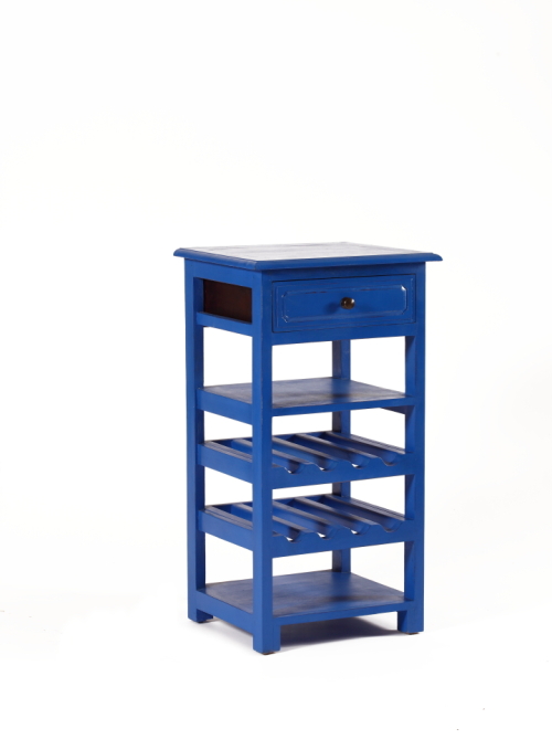 Nadeau, Furniture with a Soul bright blue end table featured on construction2style