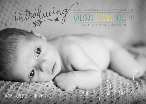 Greyson's Birth Announcement