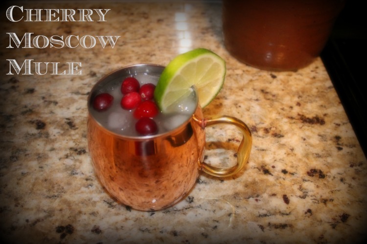 cherry moscow mule with mezzetta cherries