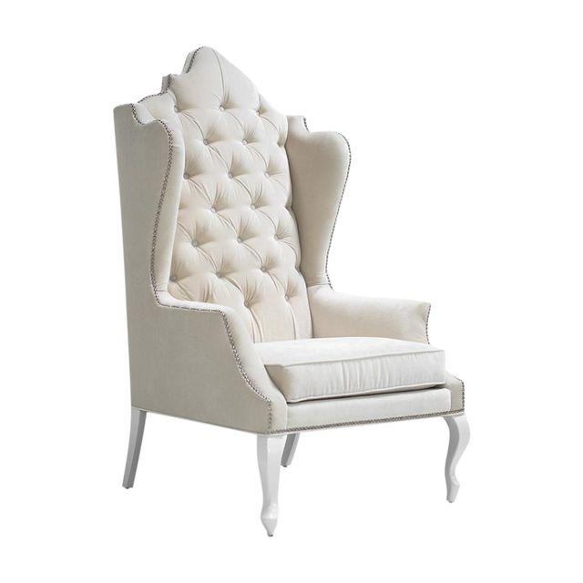 Room Service White Casablanca Wingback Chair