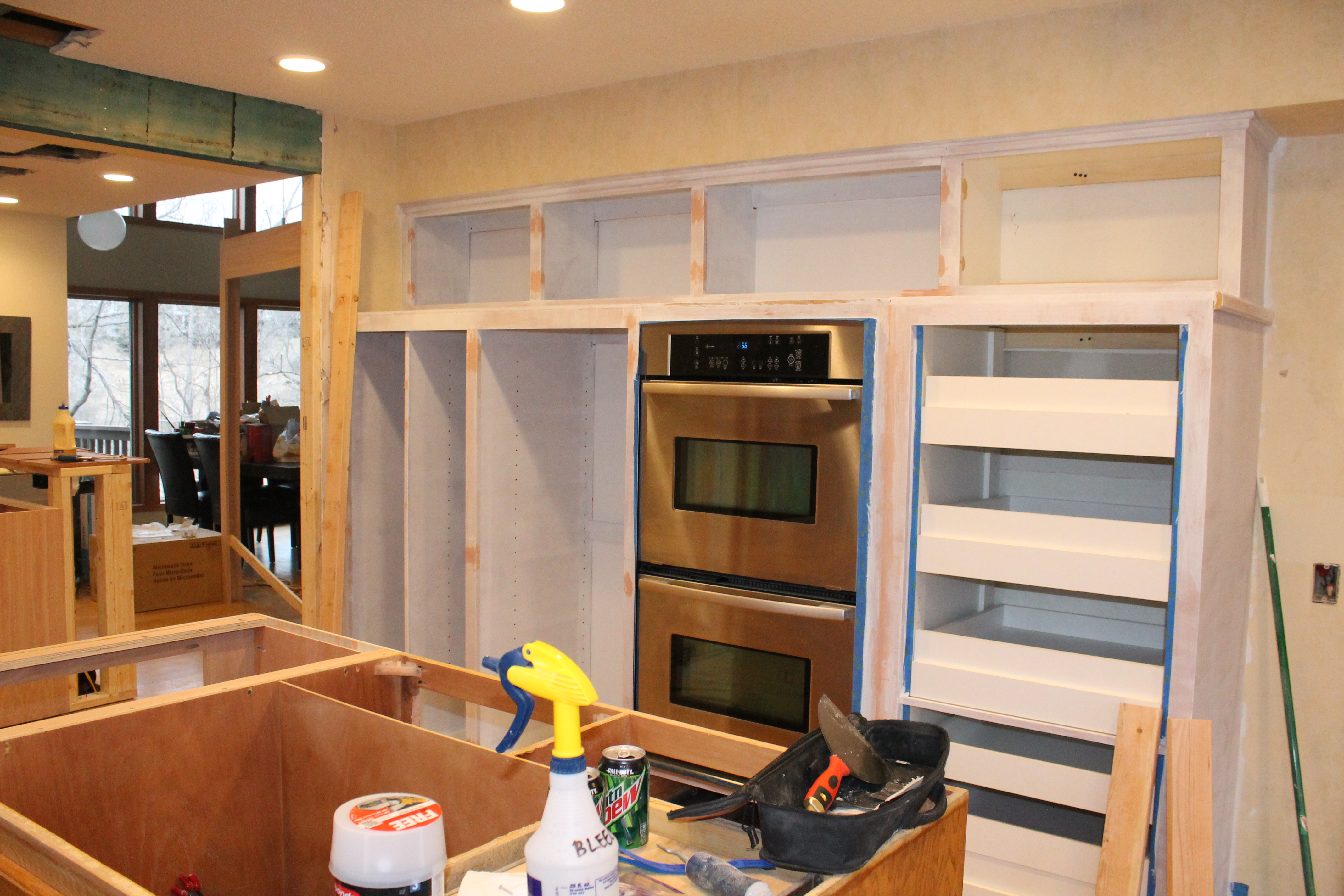 painting oak cabinets white construction2style kitchen remodel