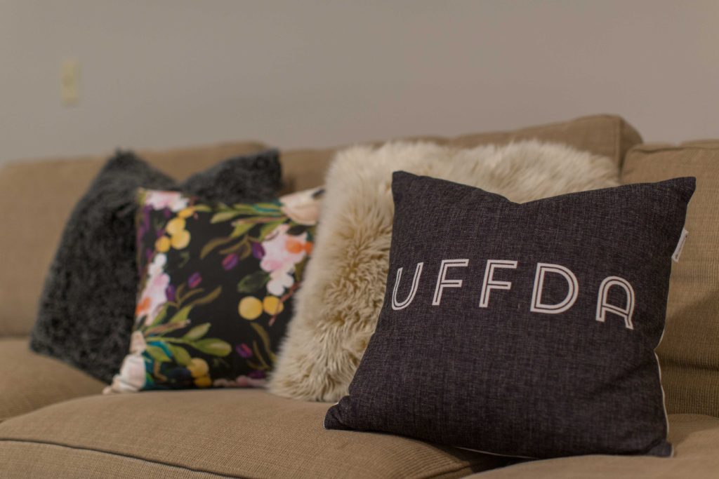 uffda pillow and floral pillow | 10 Styling Tips to Make Your Home Look Like a Magazine | construction2style