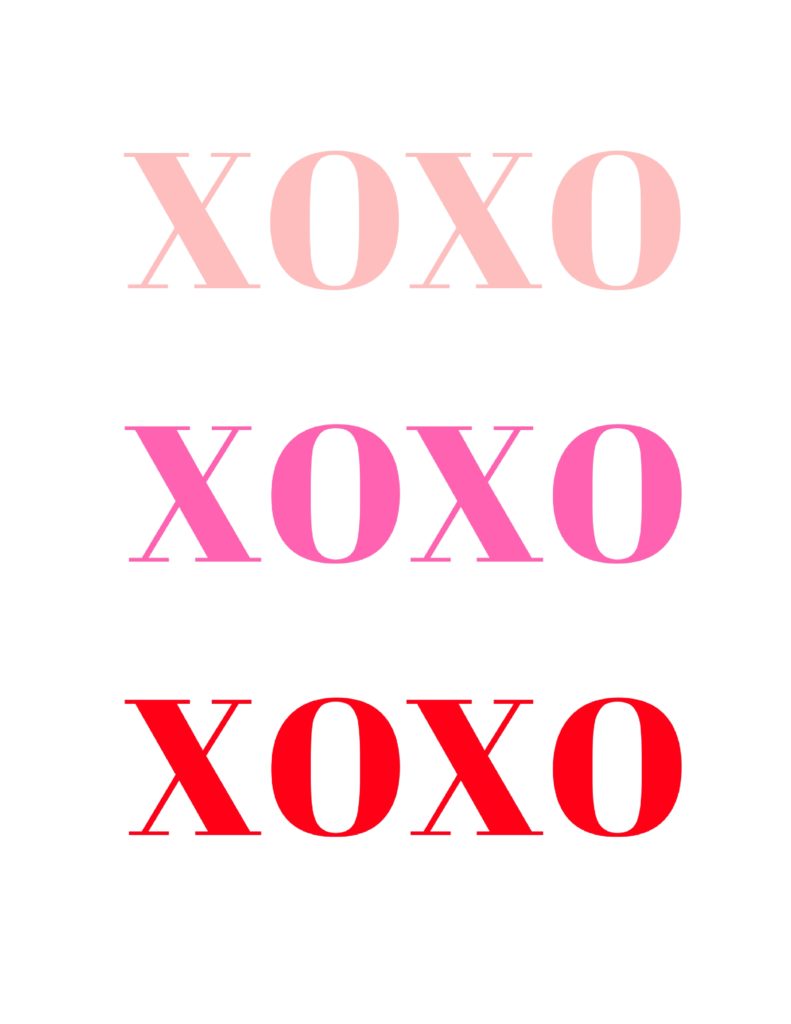 XOXO | hugs and kisses