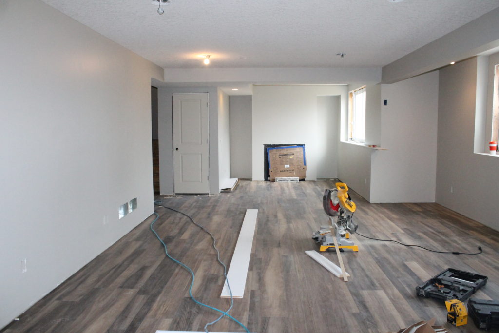  Modern  Farmhouse  Basement  Progress construction2style