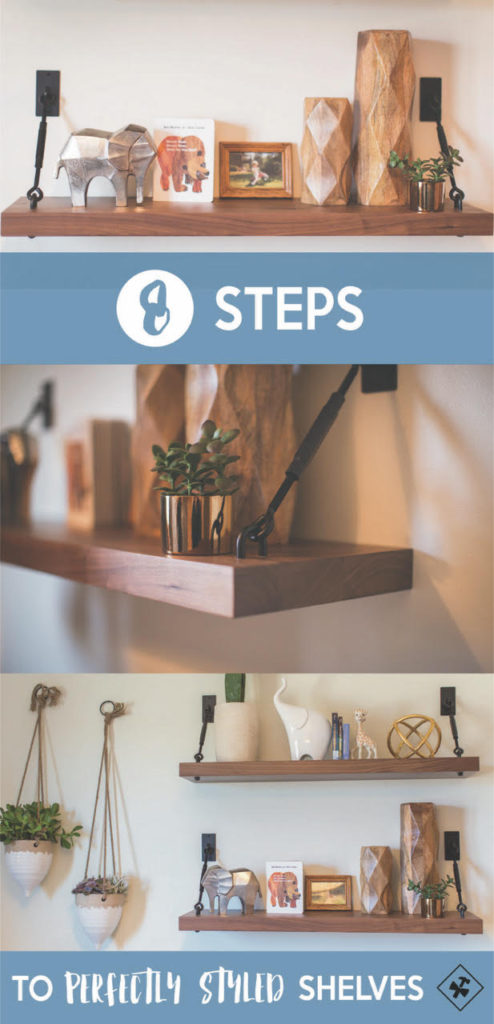 8 steps to styling perfectly styled shelves | construction2style