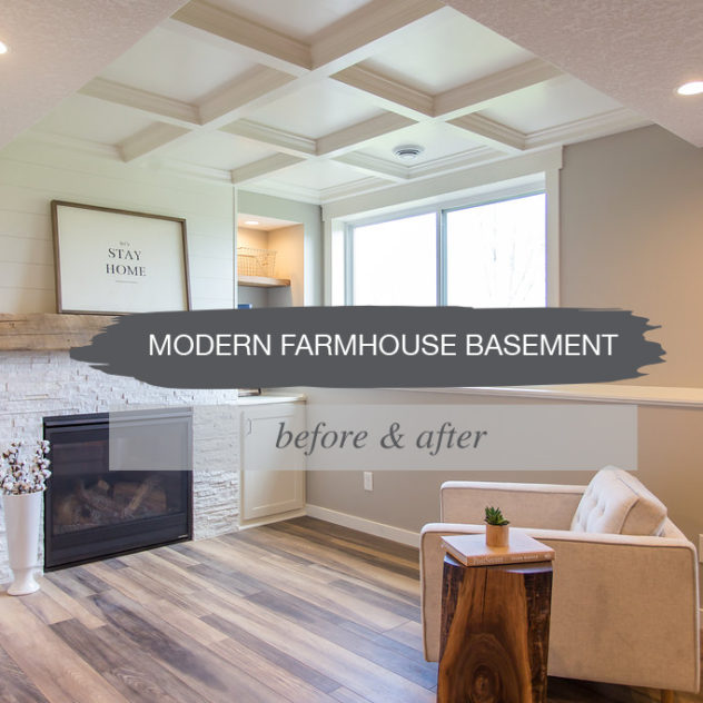 modern farmhouse basement before and after