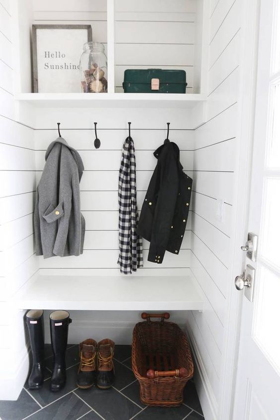 mudroom hooks and shelves