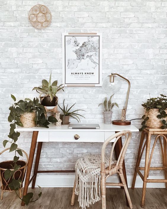 faux brick wallpaper office | 7 best spaces and places for wallpaper | construction2style
