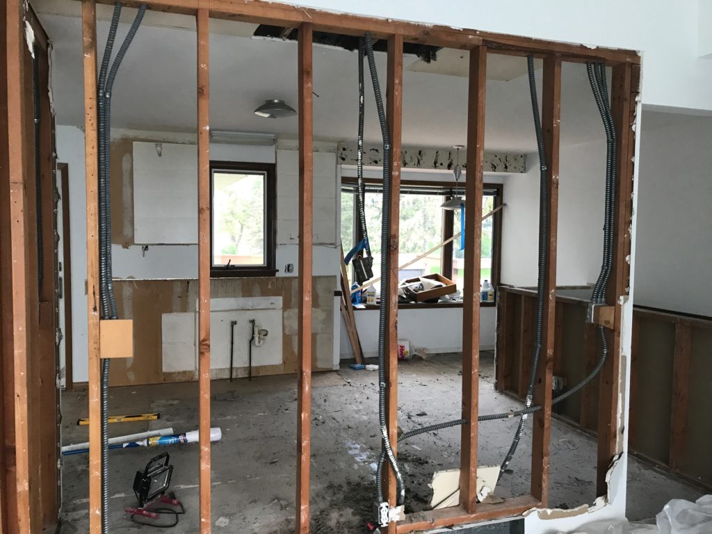 under construction Bloomington, MN Kitchen design and remodel | construction2style husband and wife design and remodeling team
