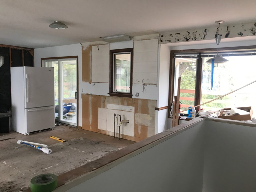 under construction Bloomington, MN Kitchen design and remodel | construction2style husband and wife design and remodeling team