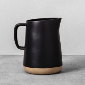 stoneware black pitcher hearth and home