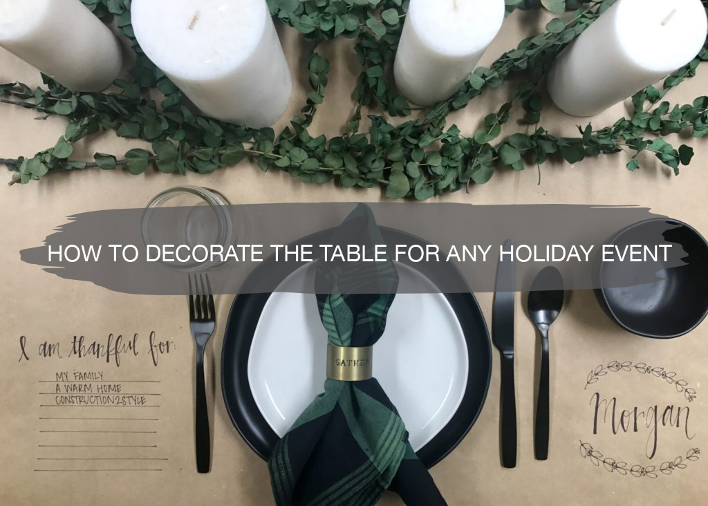 how to decorate the table