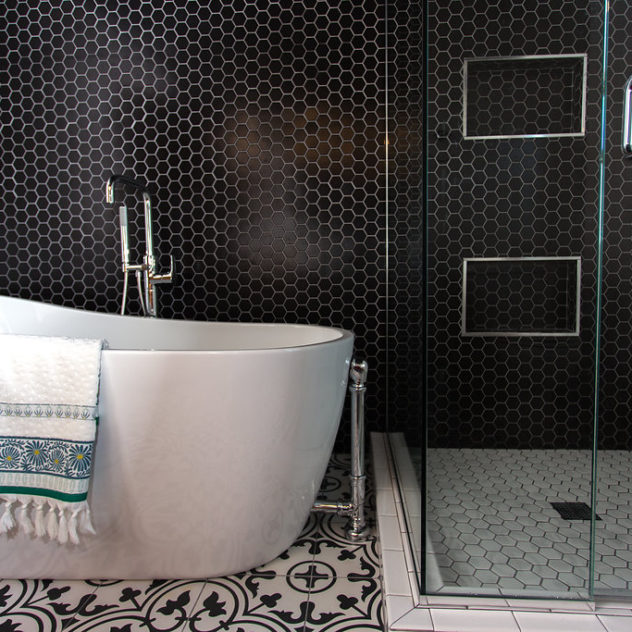 Black and White Bathroom Remodel | Albertville, MN