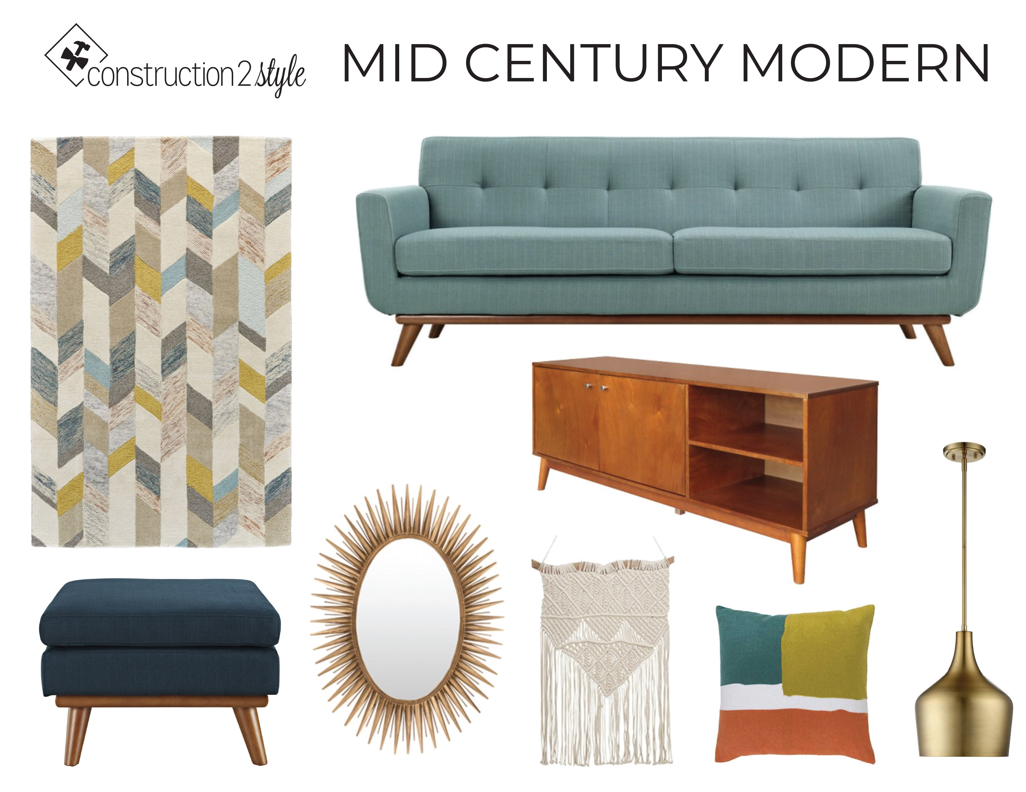 mid century modern design style | construction2style