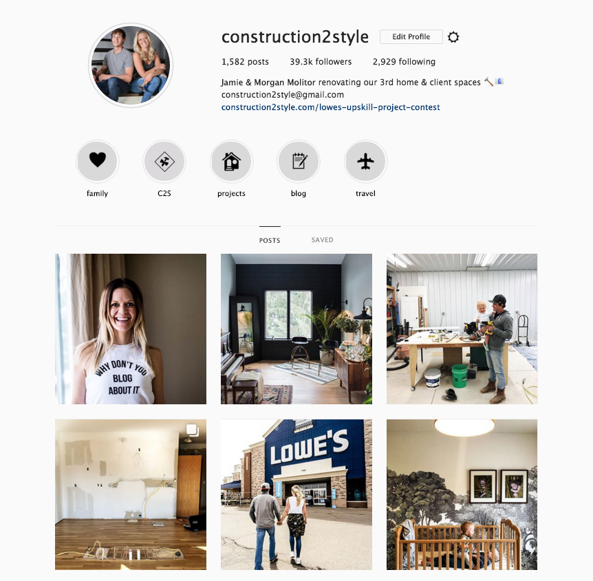 Social Media 101 | construction2style Instagram Influencer