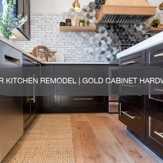 our kitchen remodel gold hardware | construction2style