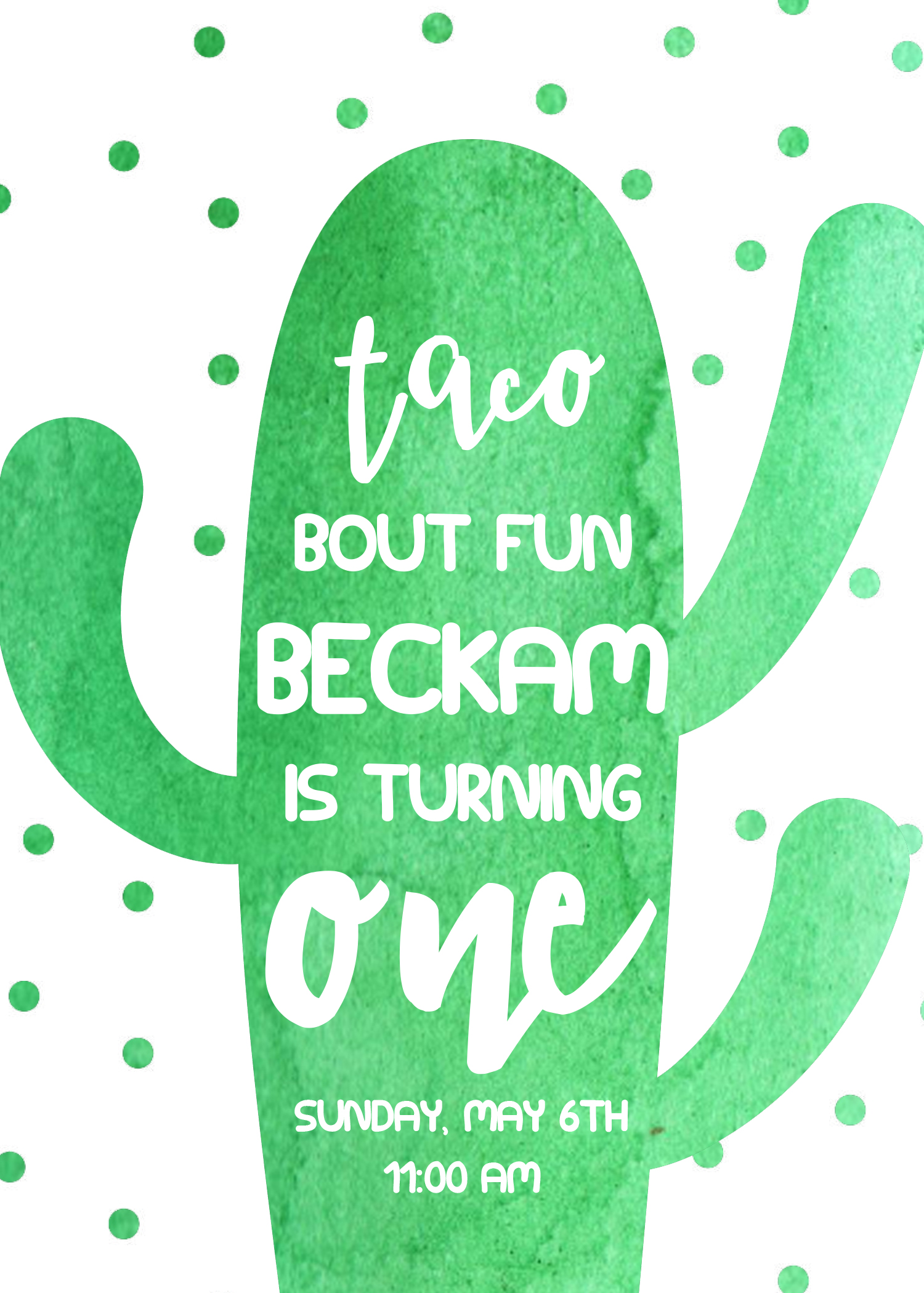 taco bout fun, beckam's turning one | construction2style
