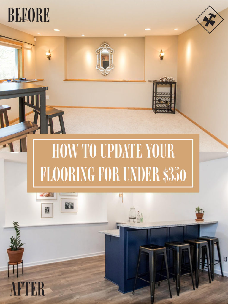 how to update your flooring for under $350 | before and after | construction2style