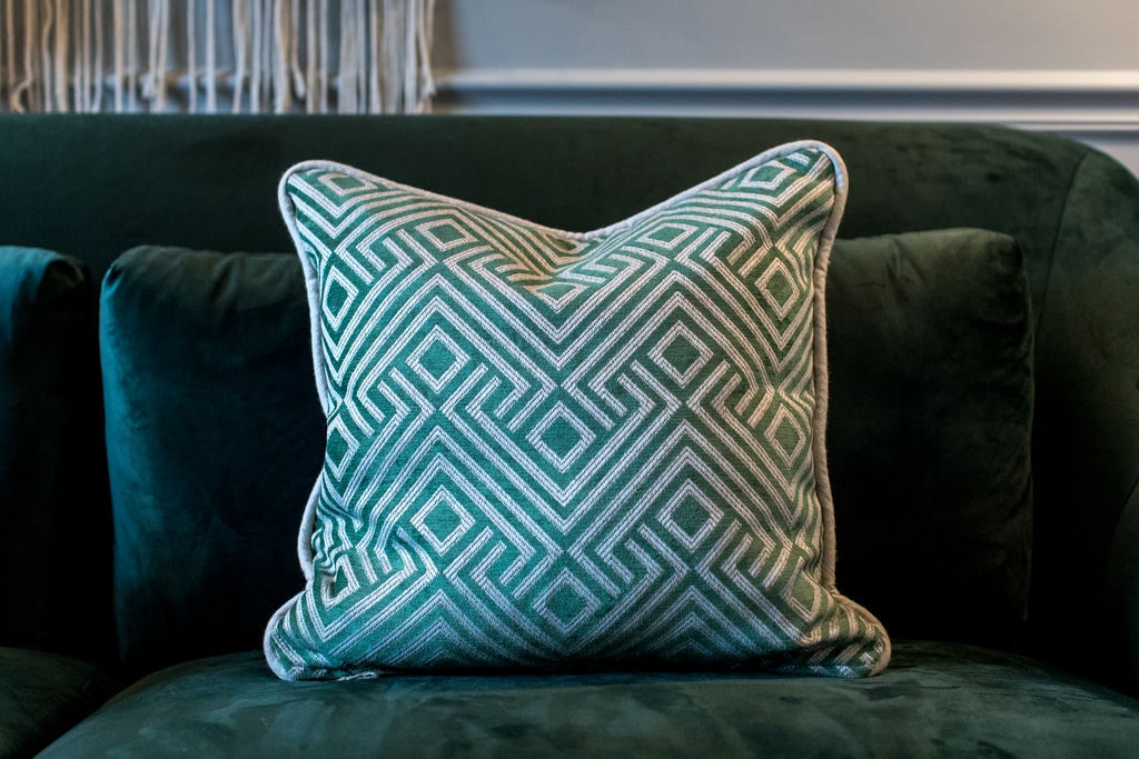 Green Pattern Designer Pillow | construction2style