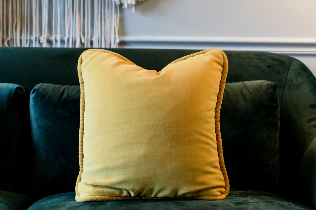 Mustard Designer Pillow | construction2style