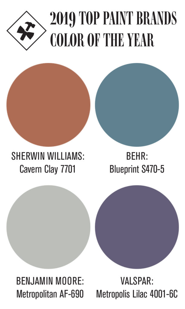 2019 Color of the Year Top Paint Brands | construction2style
