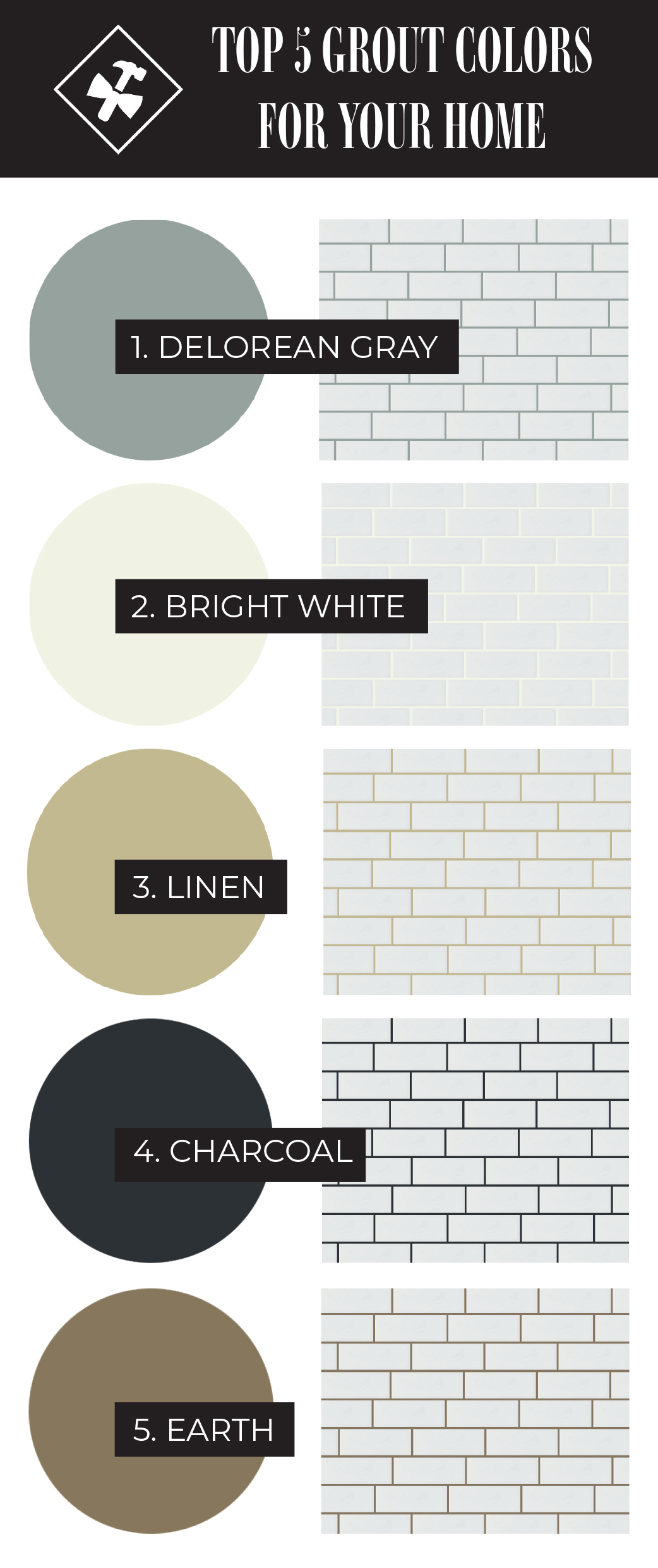 Top 5 Grout Colors For Your Home | construction2style