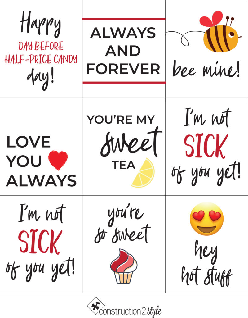 Adult Valentine's Printables | construction2style