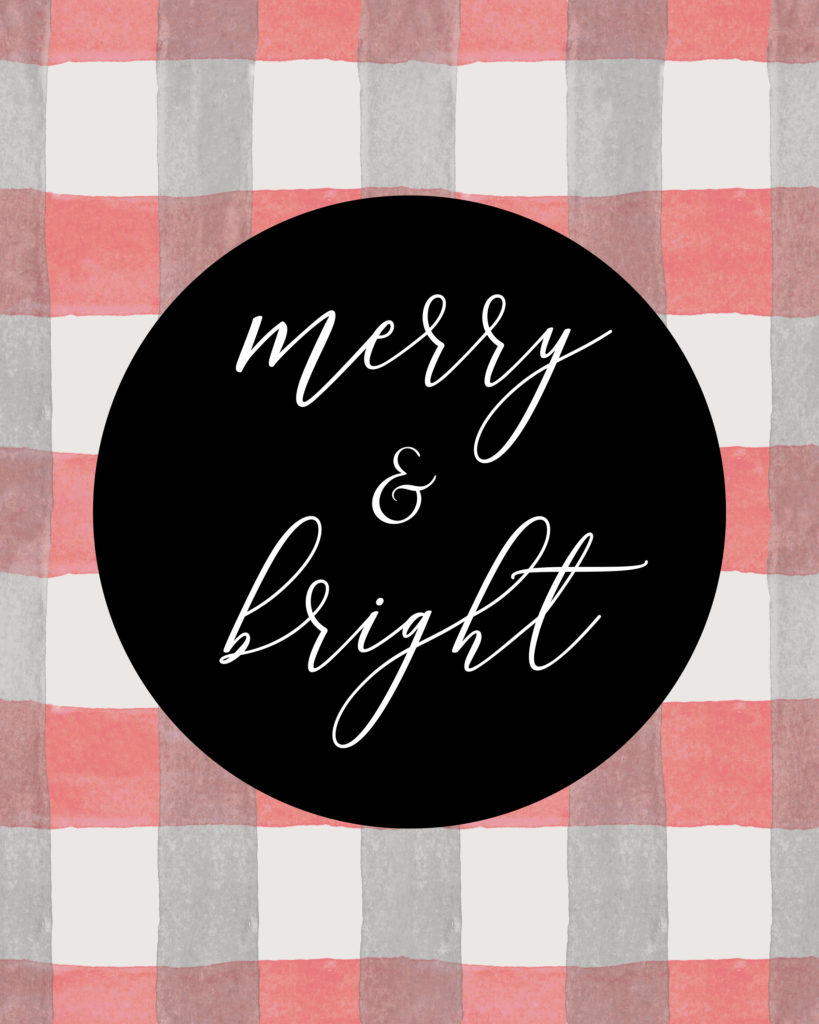 Merry and Bright Winter Printable | construction2style