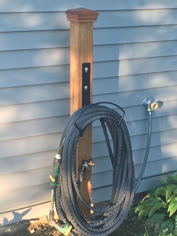 garden hose storage post