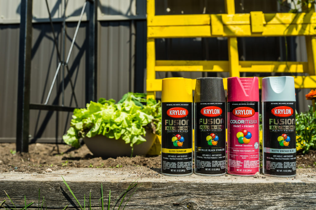 Adding Color to Our Garden Bed with Krylon 3