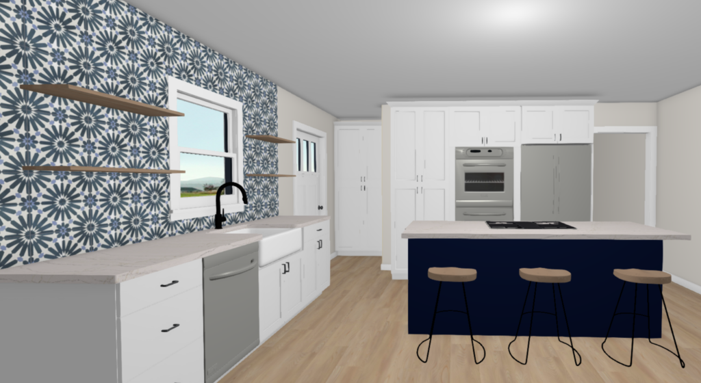 Blue Pattern Tile Kitchen | construction2style