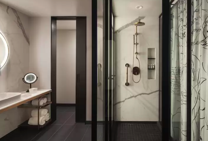 Best hotel bathrooms in the US | construction2style | EMC2 Chicago hotel