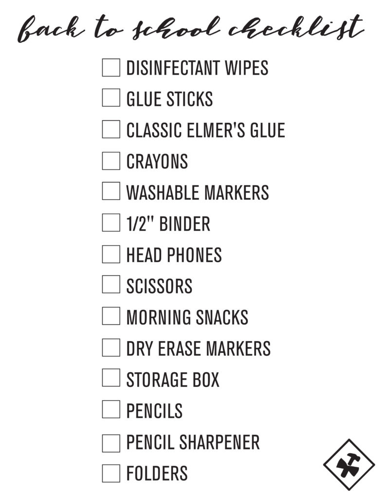 Back to School Checklist 4