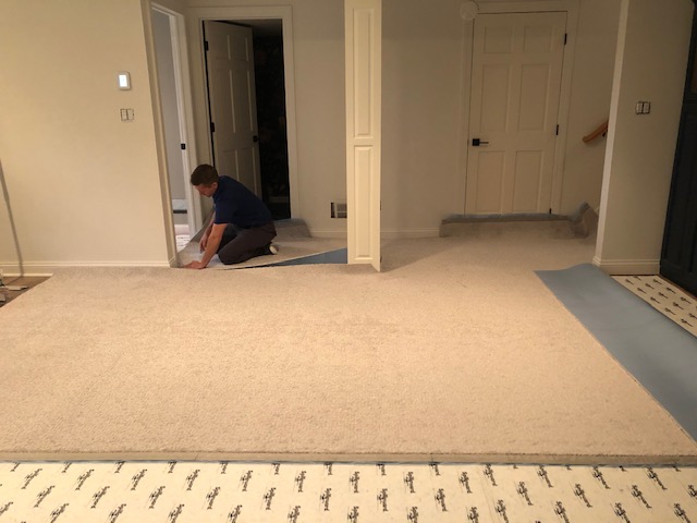 Choosing Carpet in our Lower Level Living Room 12