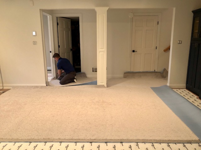 Choosing Carpet in our Lower Level Living Room 15