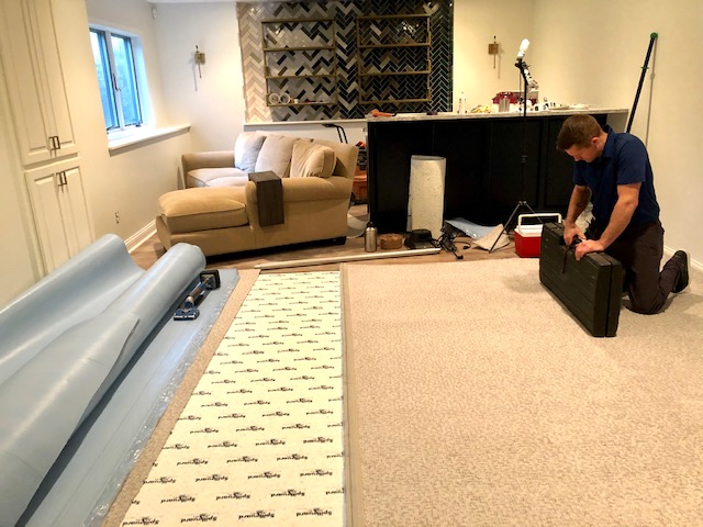 Choosing Carpet in our Lower Level Living Room 14