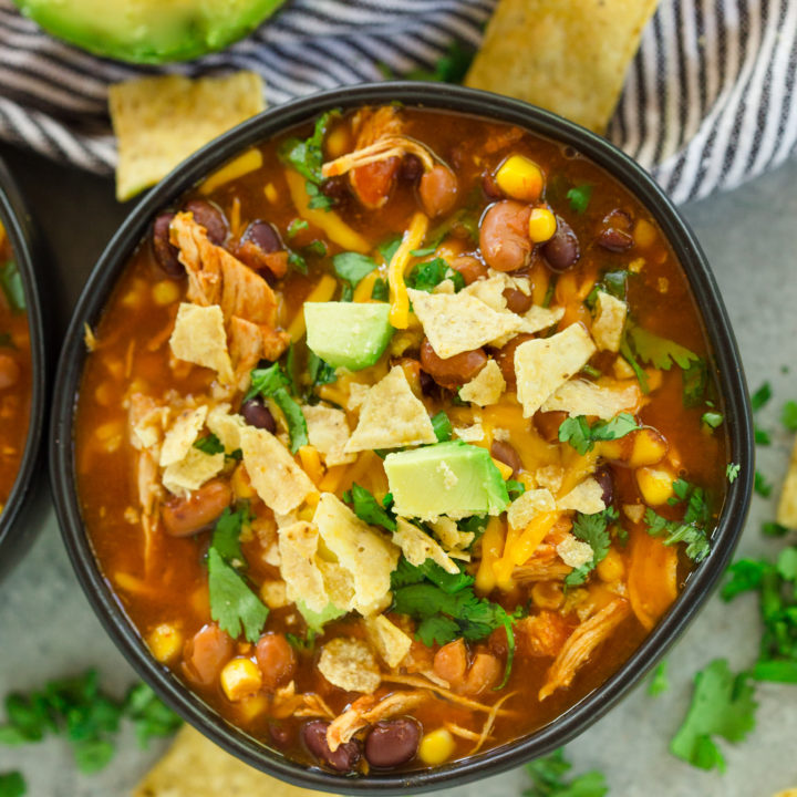 Instant Pot Chicken Taco Soup | construction2style