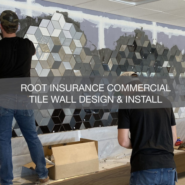 Root Insurance Commercial Tile Wall Design & Install 1