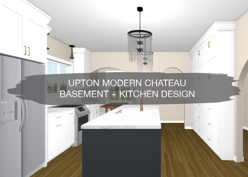 Upton Modern Chateau Basement + Kitchen Design 1