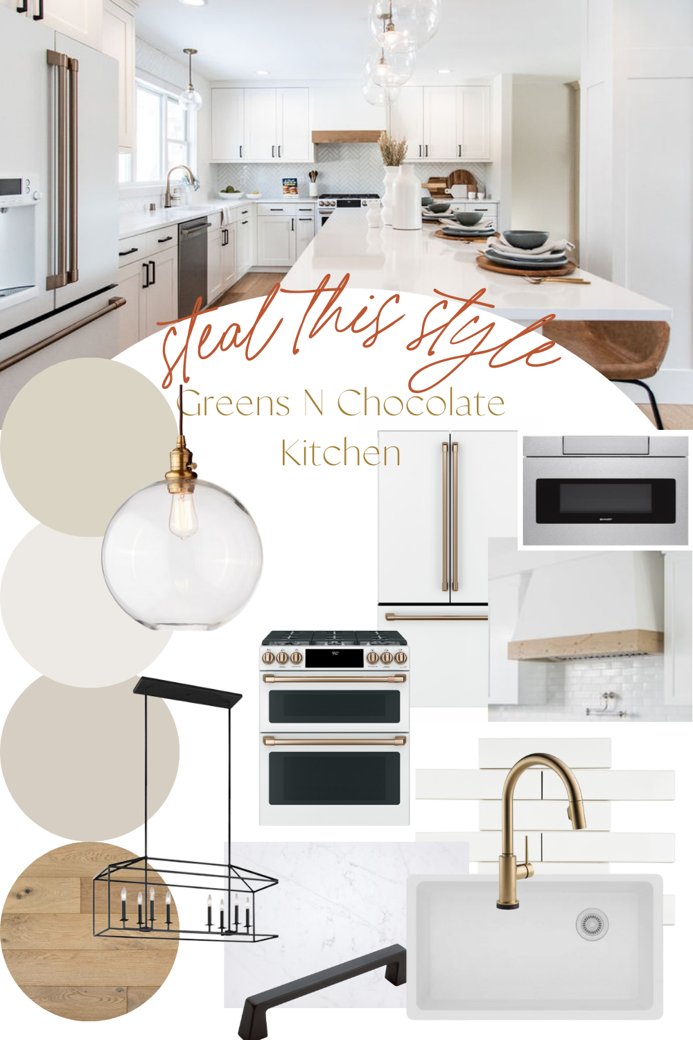 Greens & Chocolate Kitchen Remodel Reveal 30