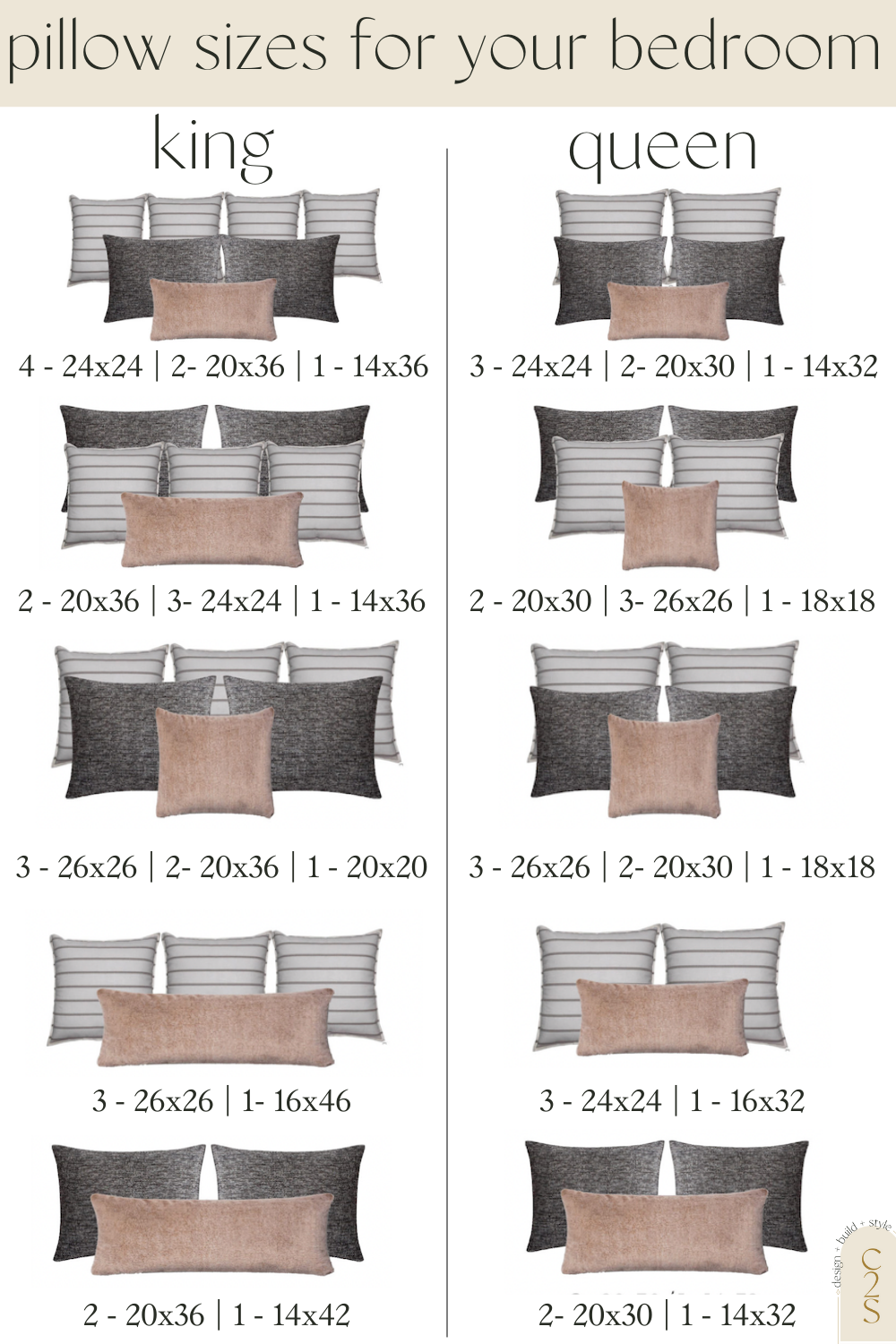 Bed Pillow Sizes Guide