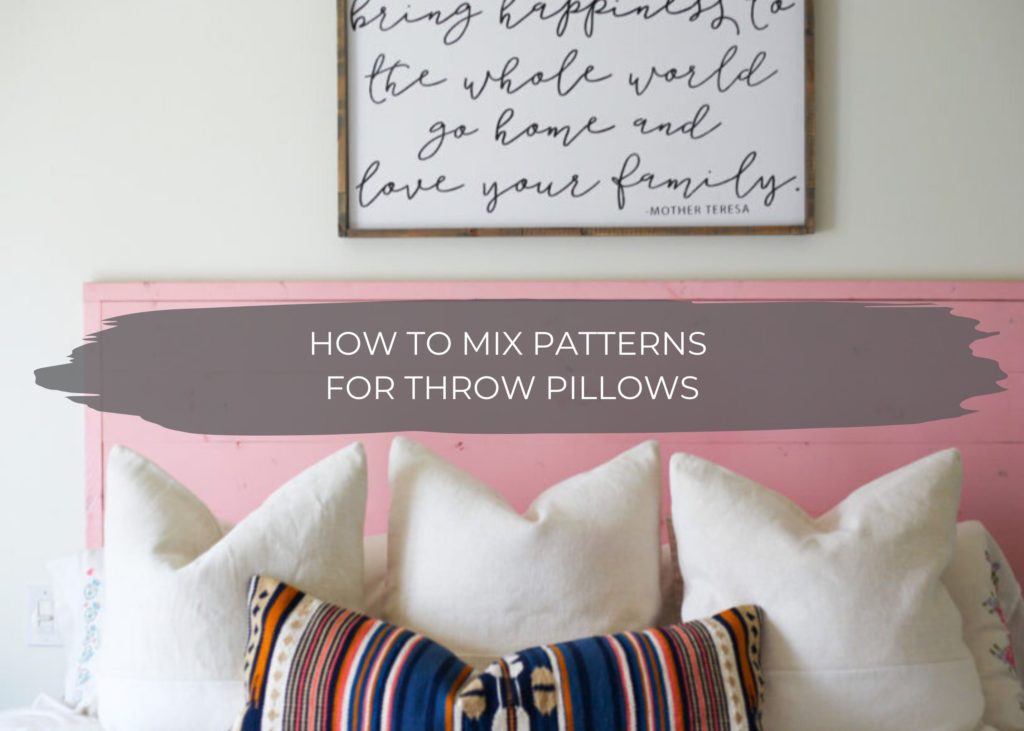 How to mix clearance patterns for throw pillows