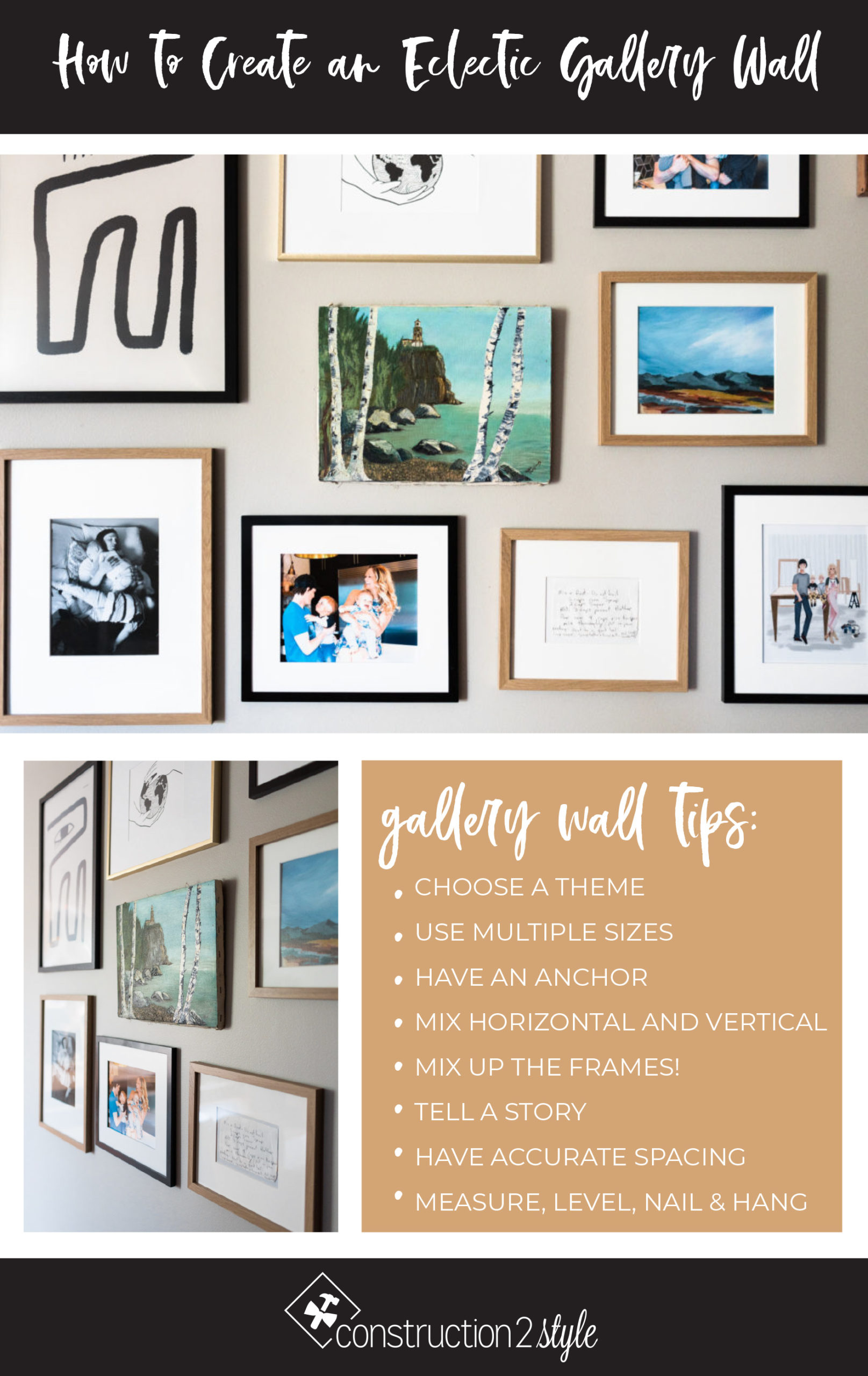 8 Steps to Create an Eclectic Gallery Wall 1