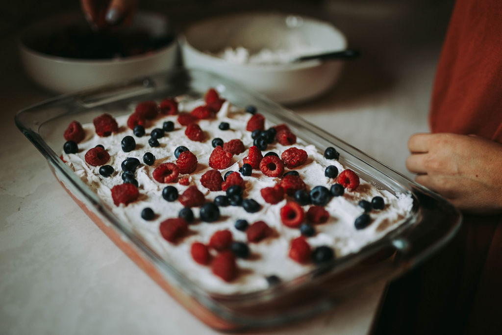 The Perfect Summer Raspberry Poke Cake 11