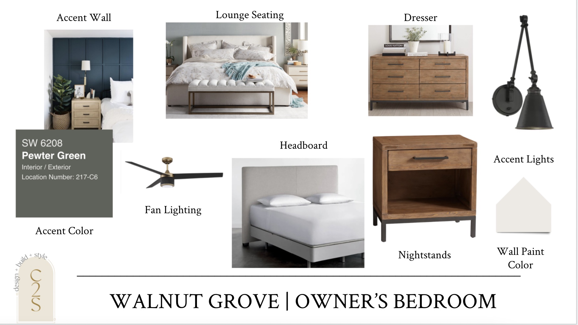 Walnut Grove Home | Owner's Bedroom - Designs