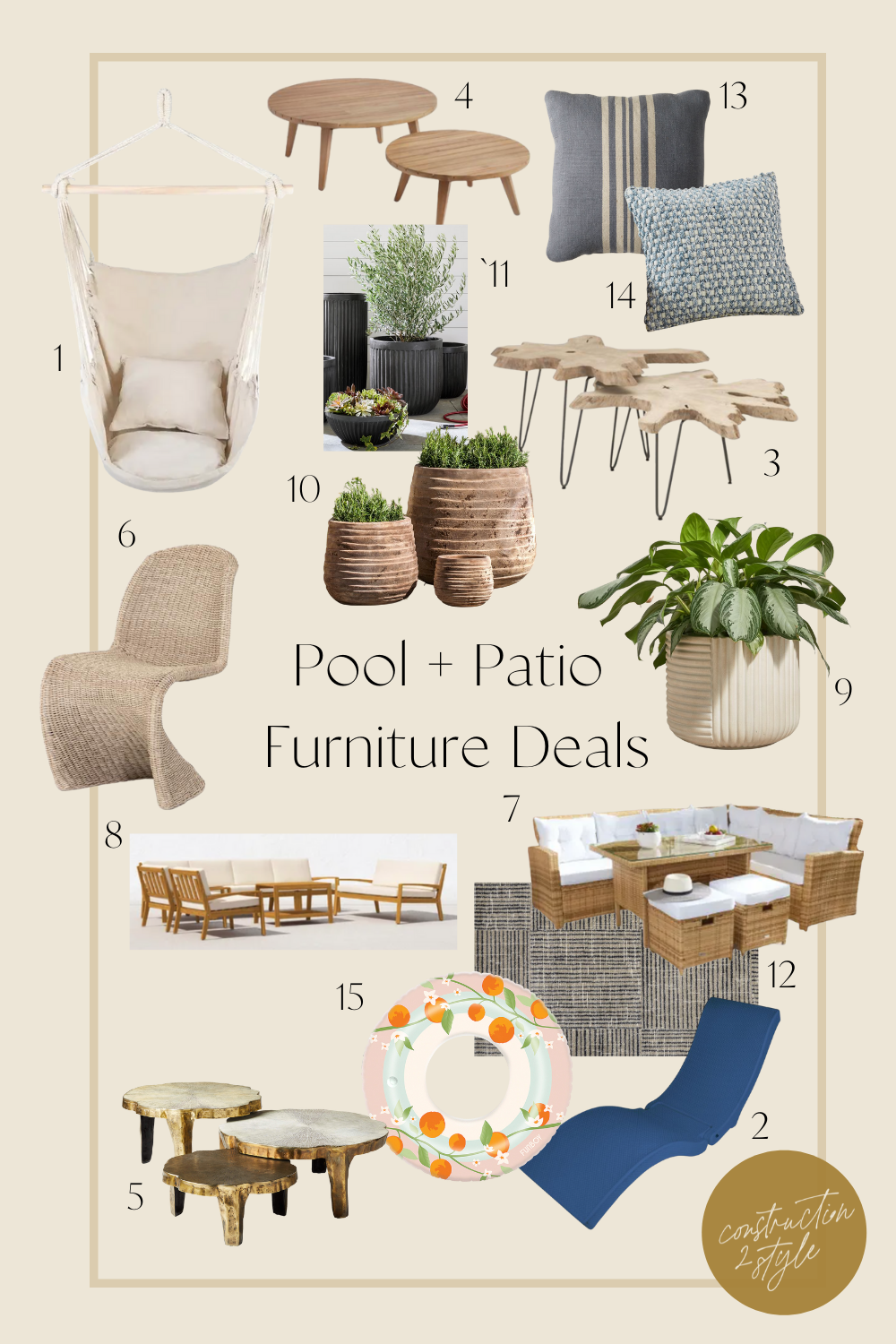 15 Affordable Pool and Patio Furniture Deals