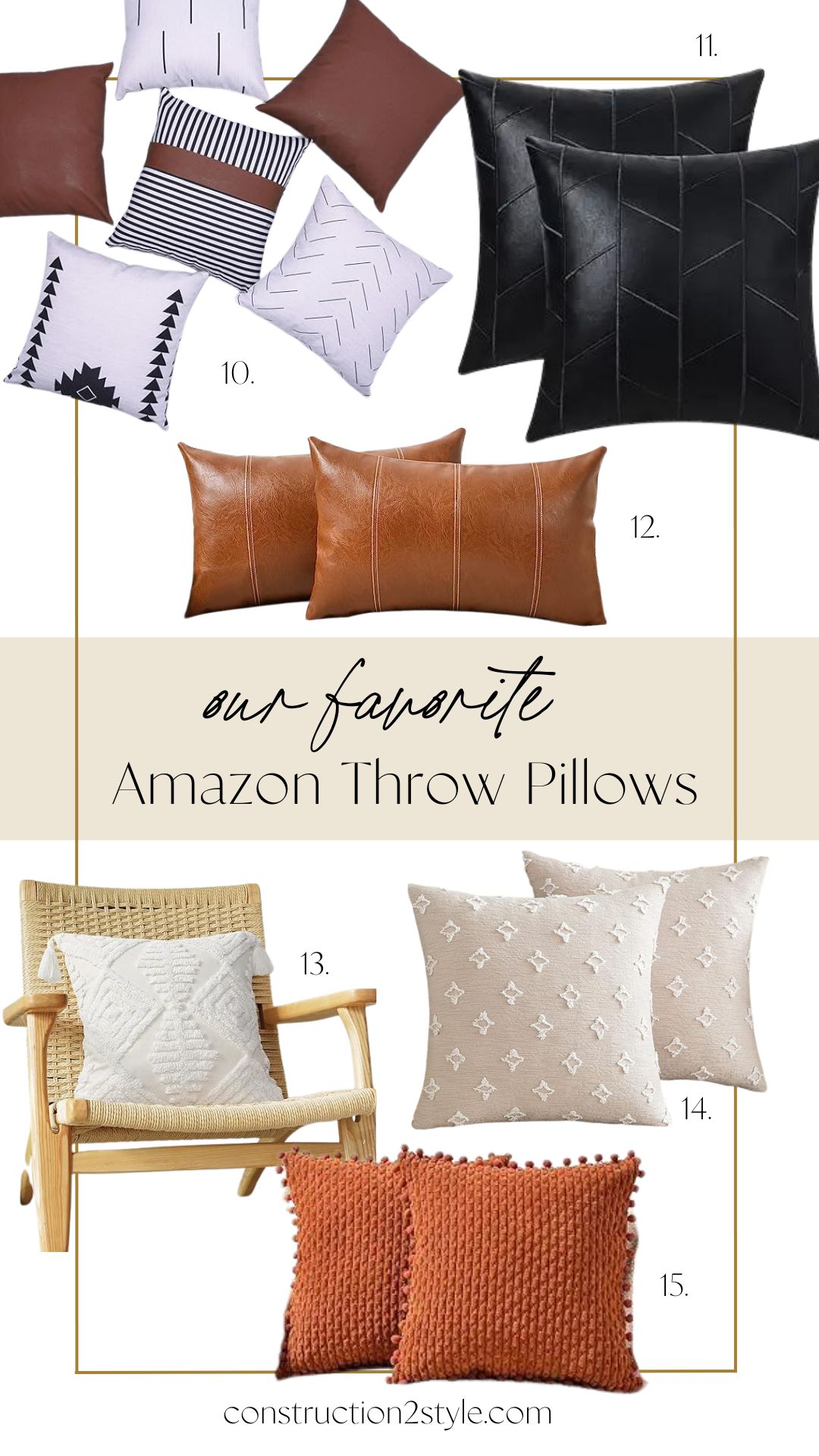Our Favorite Amazon Throw Pillows | construction2style