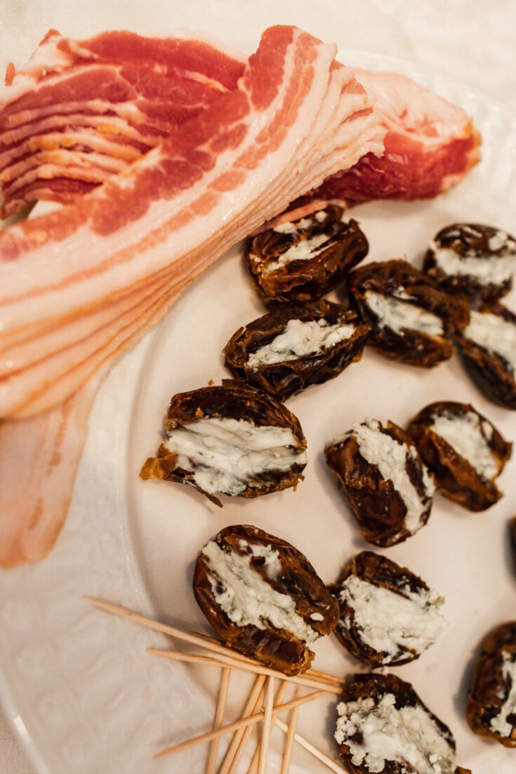 Delicious Bacon Wrapped Dates with Blue Cheese 2