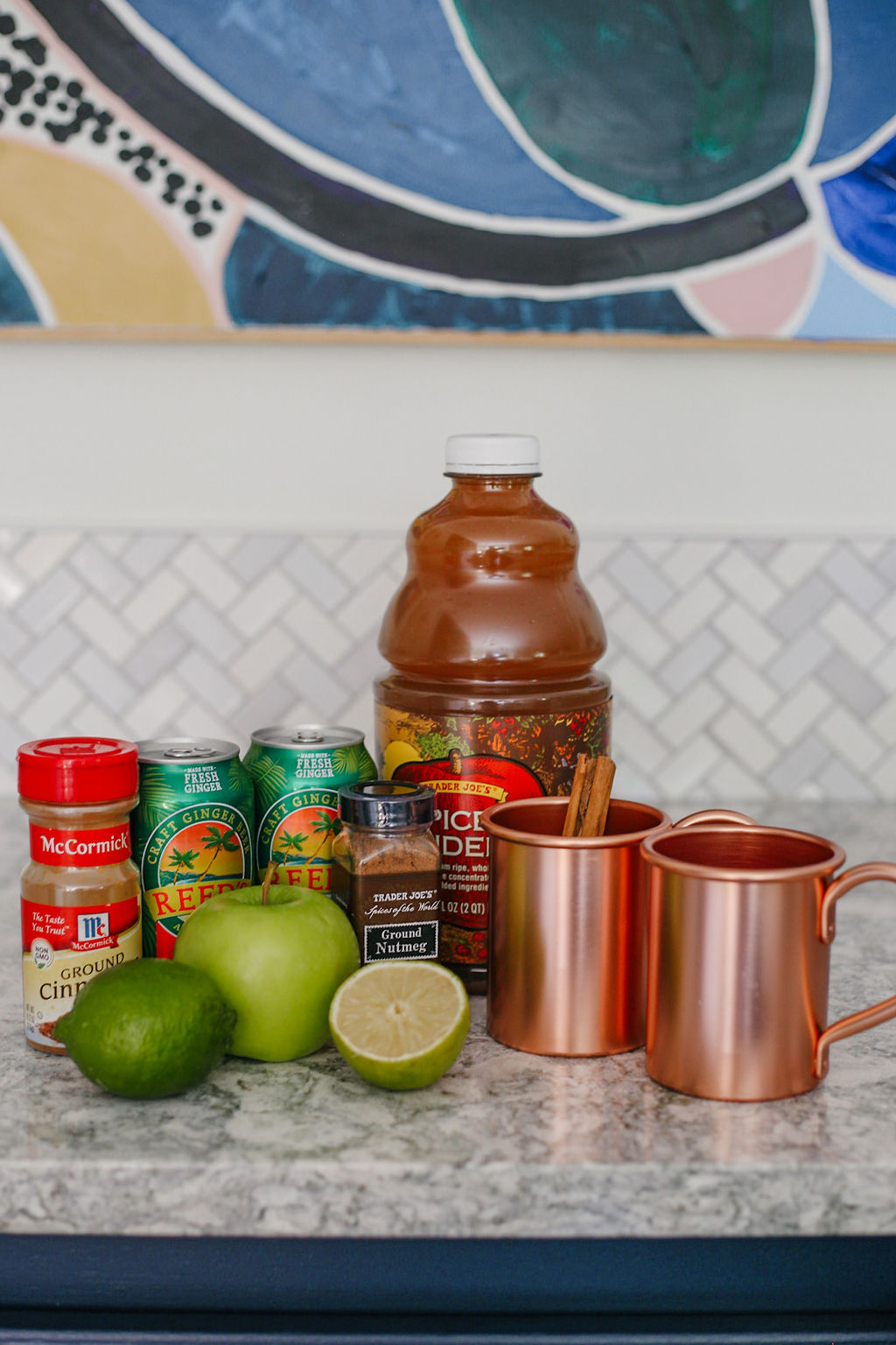 ginger apple moscow mule mocktail ingredients