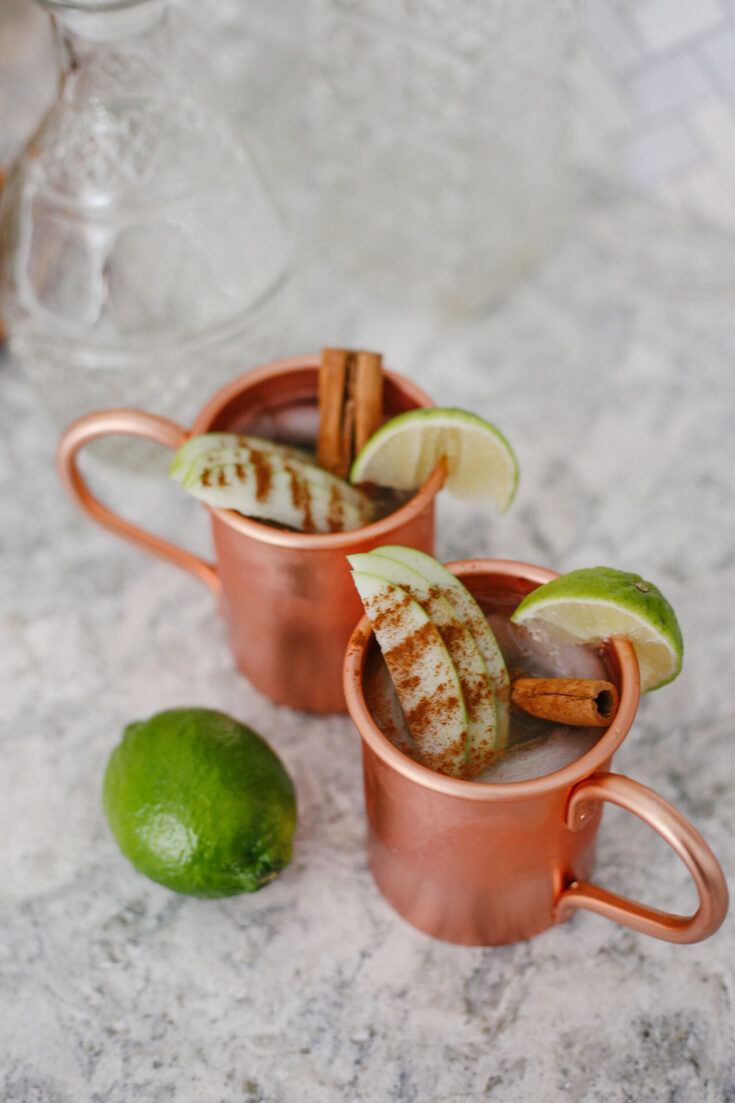 Apple Ginger Moscow Mule Mocktail 2